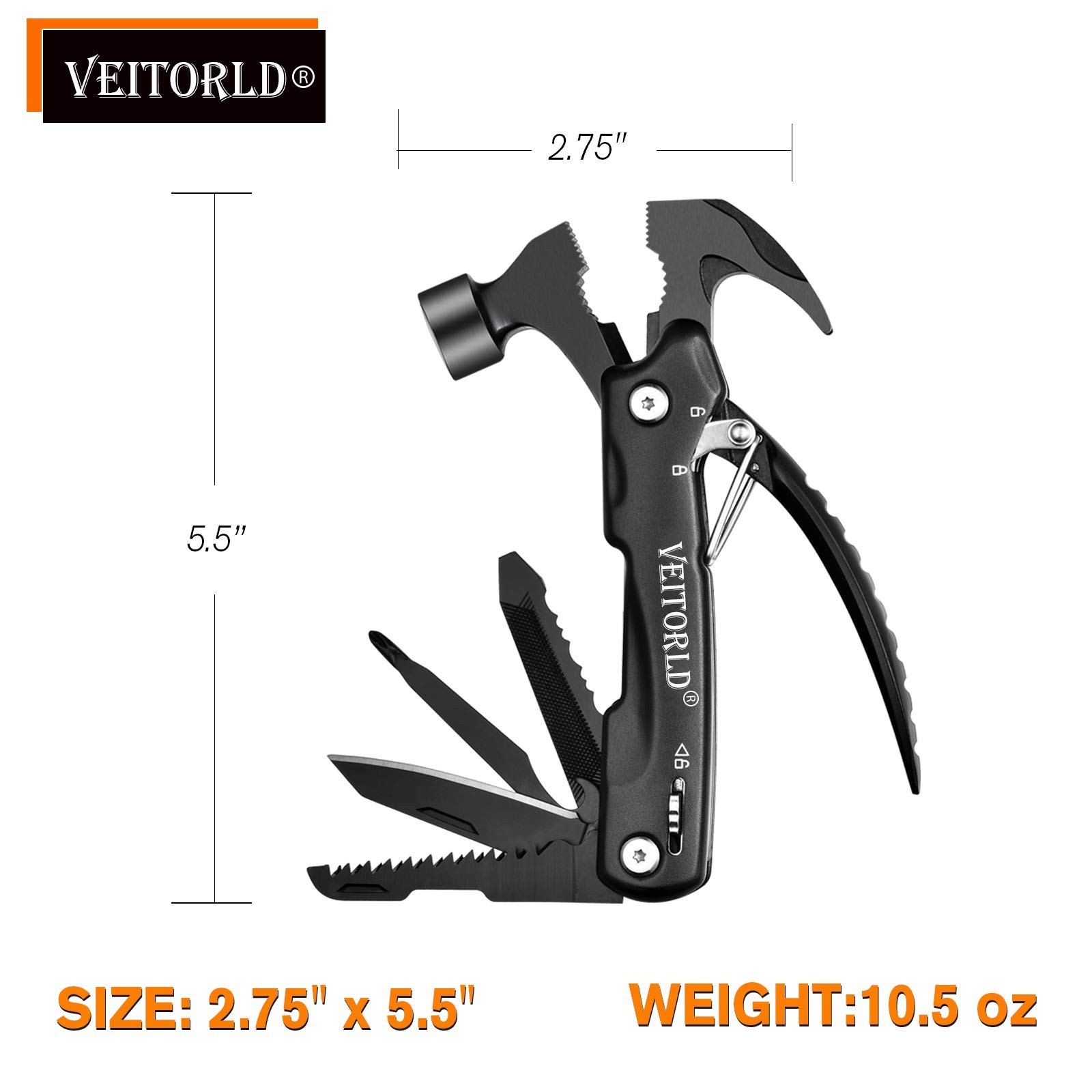 All in One Tools Mini Hammer Multitool, Fathers Day, Unique Gifts for Men Dad…