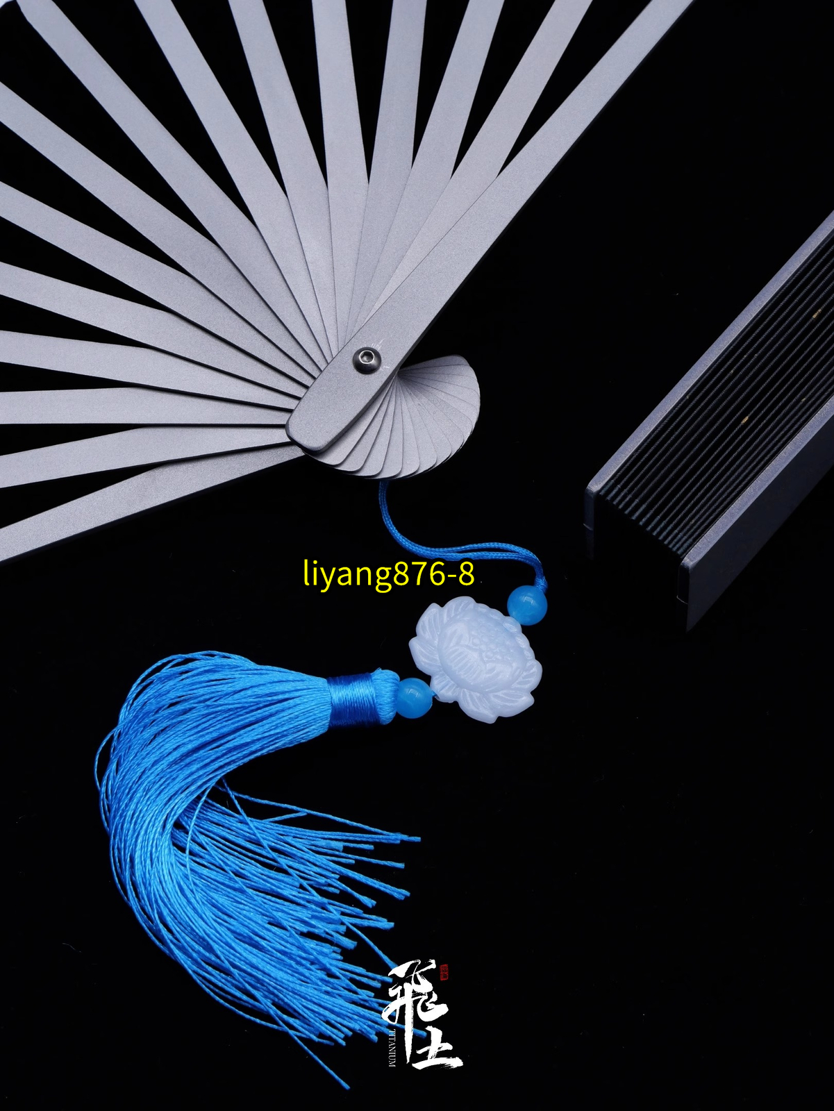 Titanium Alloy Folding Fan Chinese Style Portable Kung Fu Folding Fans 10”