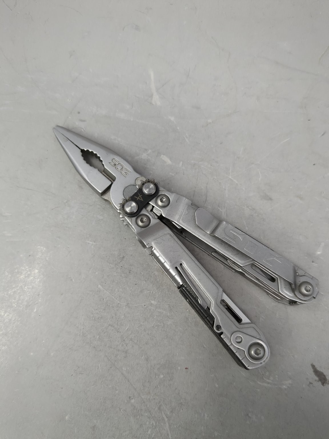 SOG Mini Multi-Tool Stainless Steel Camping Hiking Tool Pliers Saw File