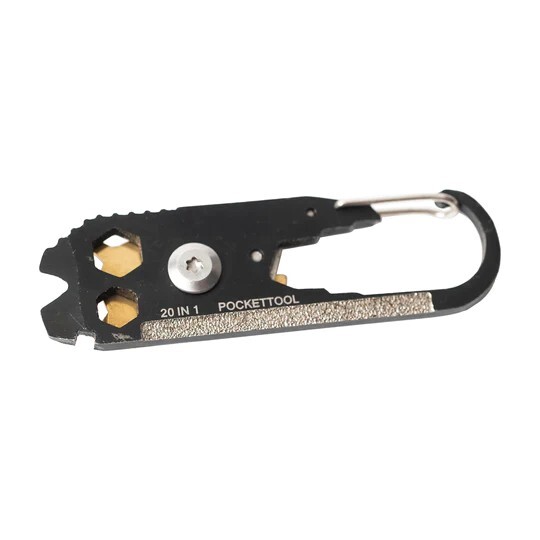 20 in 1 Carbon Steel Keychain Tool Mad Man 20-1 Measure Strip Cut Open Screw