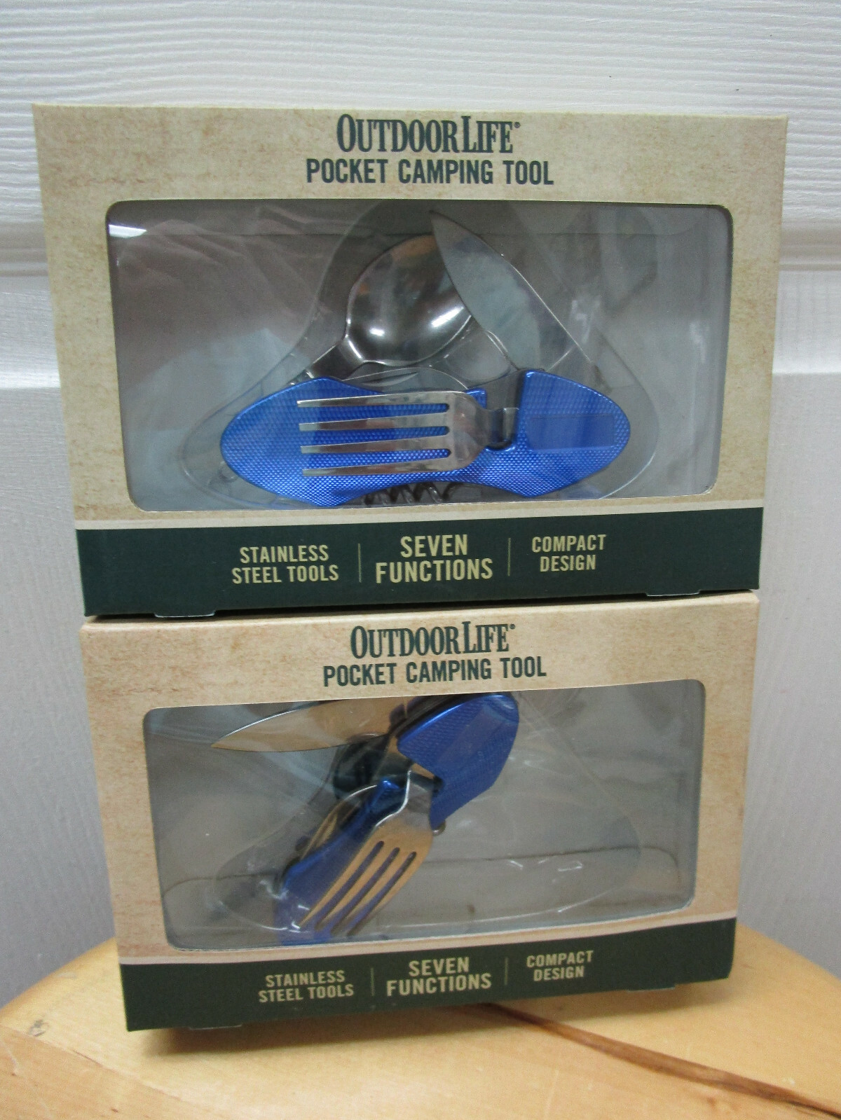 2 x Outdoor Life Pocket Camping Tool, 5 Blade-Blue (GMP0133SR-400)