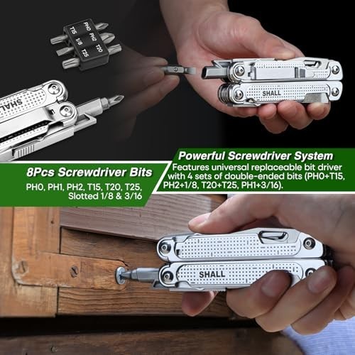 18-in-1 Multi Tool Pliers, Stainless Steel Pocket Knife, Screwdriver & Sheath fo