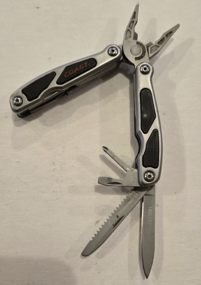 Coast Mini Multi Tool 10-in-1, Silver And Black