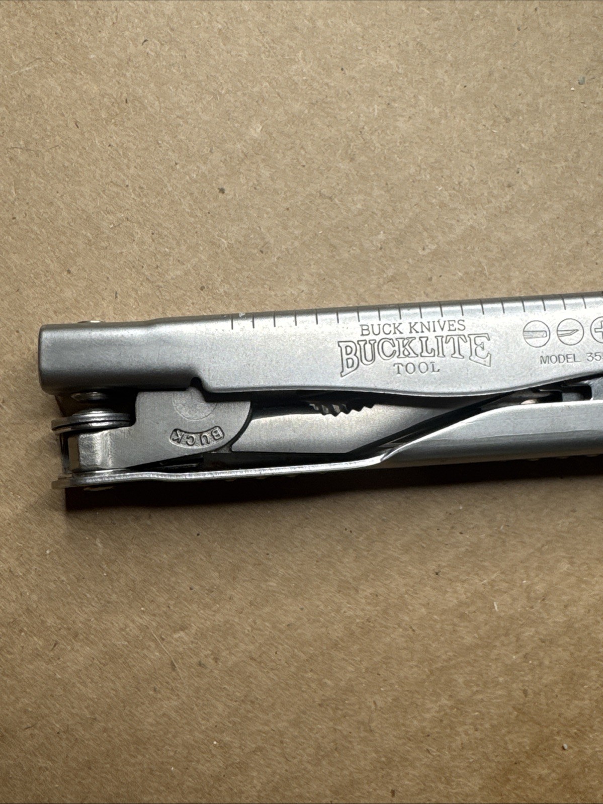 BUCK KNIVES -BUCKLITE NO. 355 Multi Tool Plier Screwdrivers File USA made