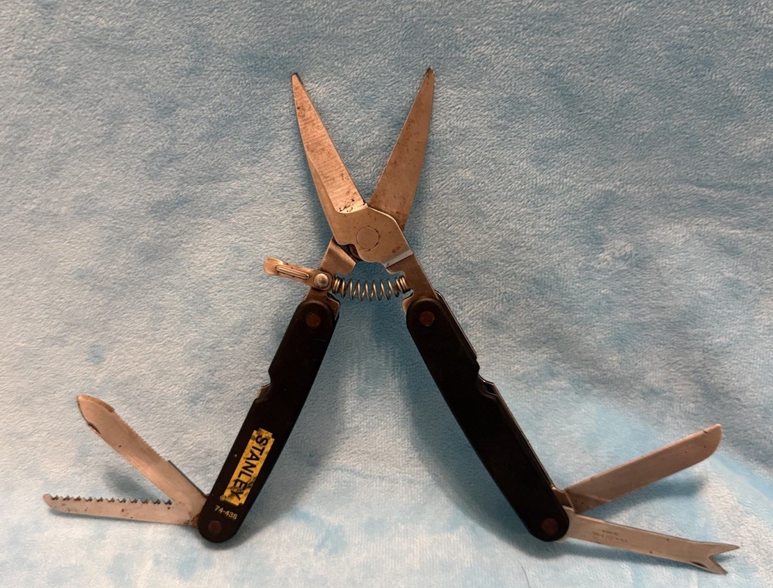 STANLEY 74-438 Folding Pocket Knife Shears Multi Tool Stainless Handyman