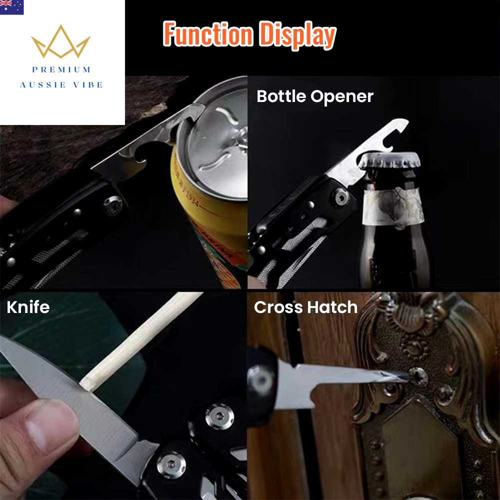 Stainless Steel Multi-Tool Pliers Outdoor Combination Knife Pliers Folding Porta
