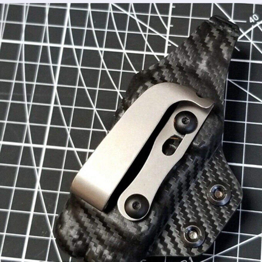 1 PC Titanium Alloy Pocket Clip Tool Back Clip EDC Small Outdoor Pocket Tool