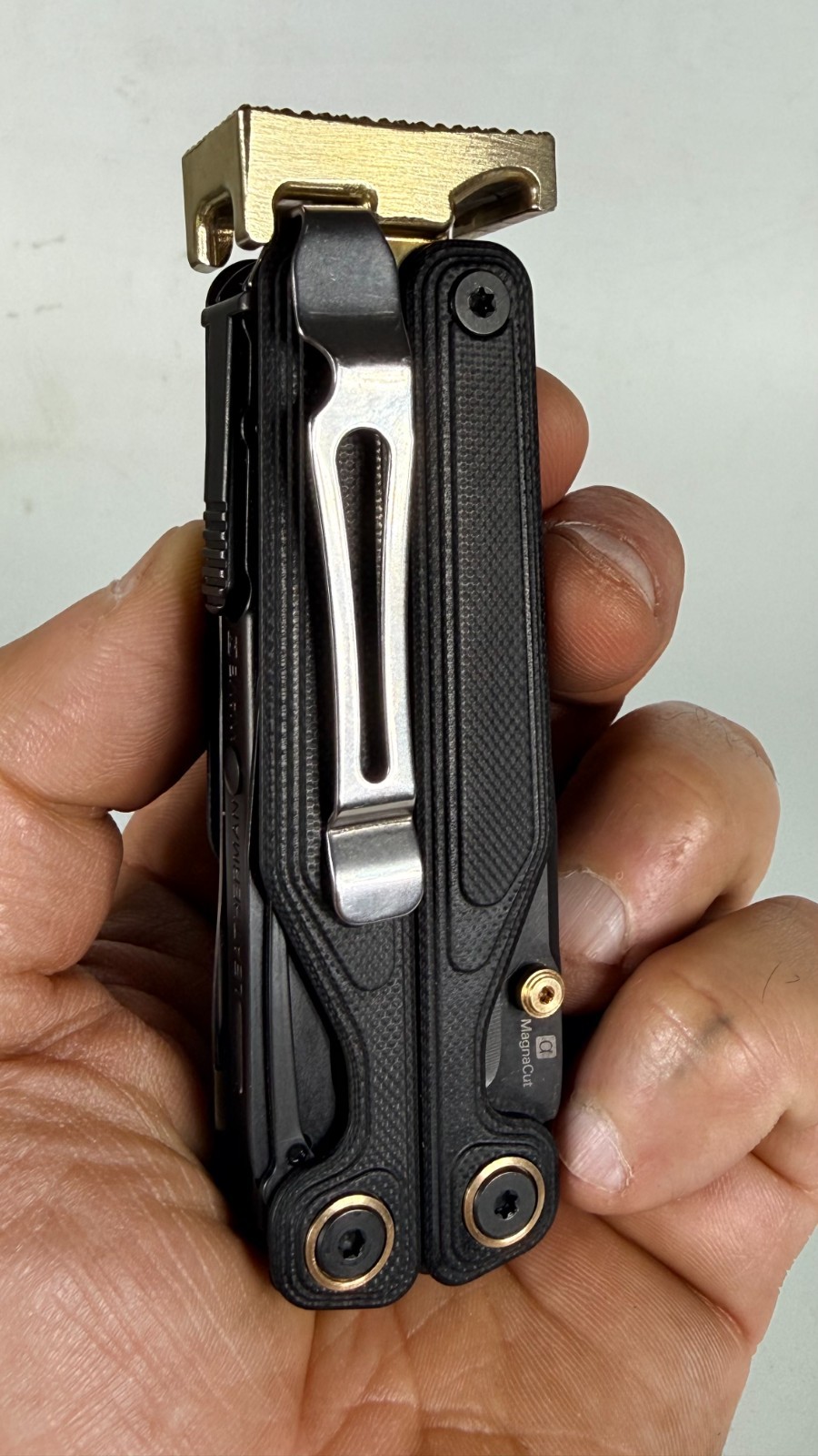 For Leatherman ALPHA, BRASS Hammer Head ADD-ON, tactical, military, Modification