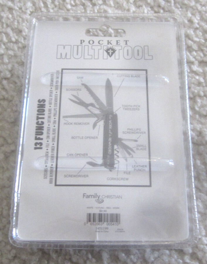 Family Christian Stores 13 Function Working Hands Pocket Multitool