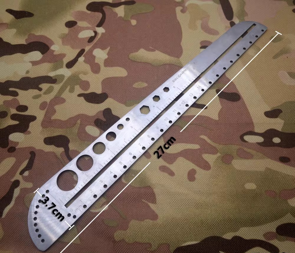 Titanium alloy / 3CR Stainless steel – Ruler Protractor Compass Angle Measuring