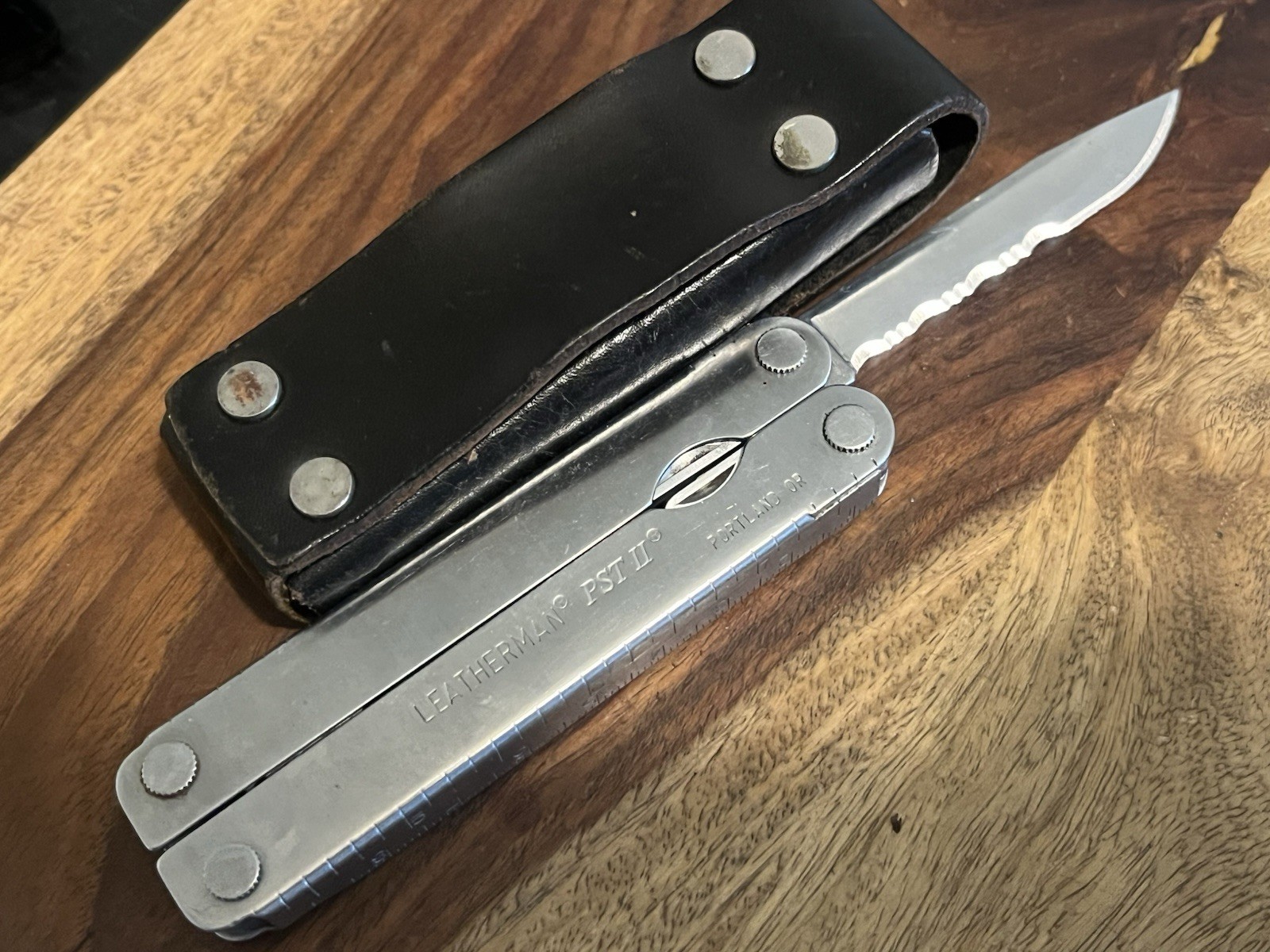Vintage 1999 Leatherman PST II Multi Tool w/Beautiful Sheath SUPER NICE! ~TASKCo