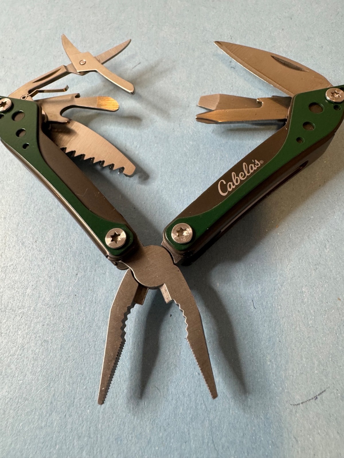 Cabela’s 7-in-1 Mini Multi-Tool Various Colors Keychain Carry Knife Pliers