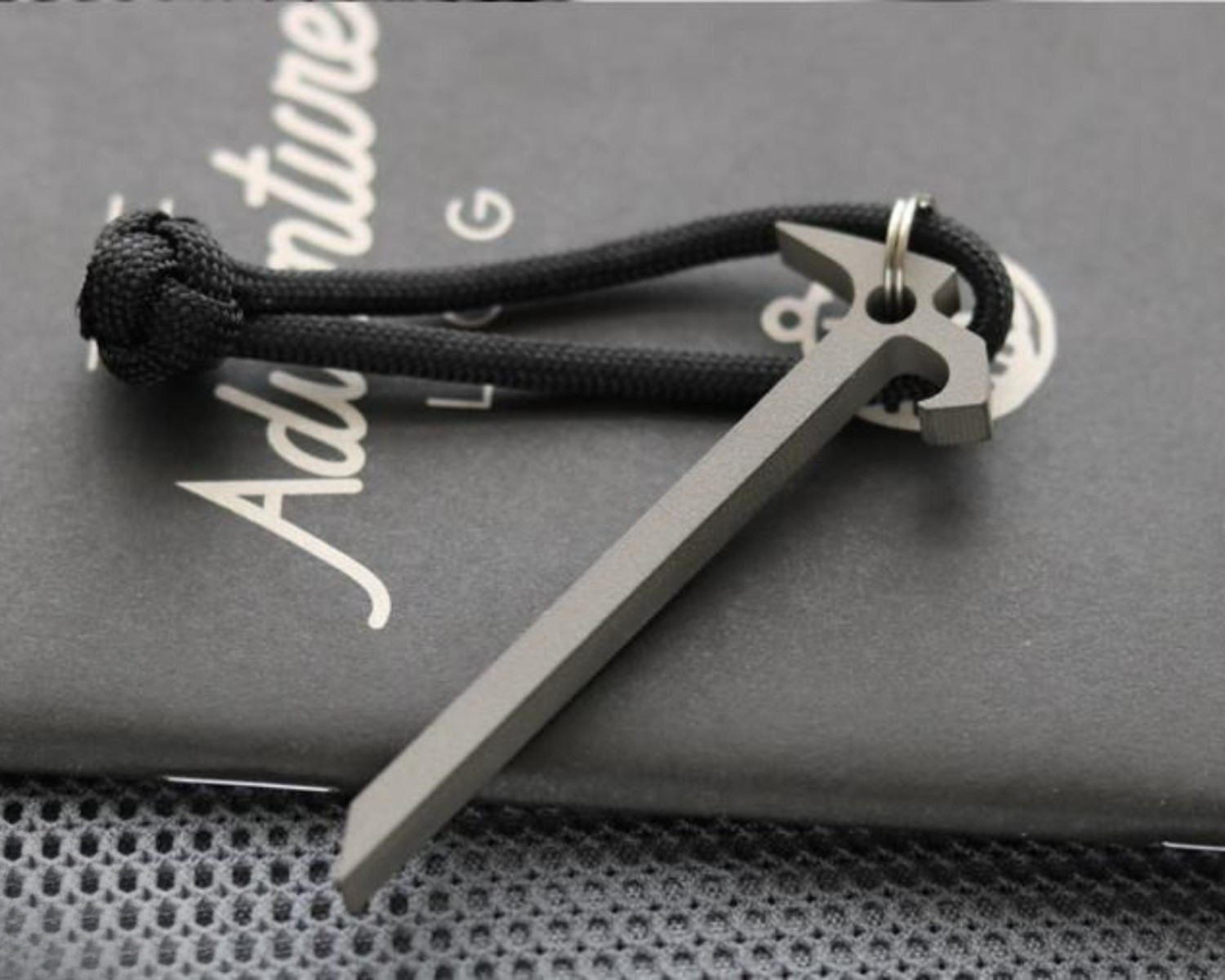 EDC Titanium Multifunctional Crowbar Axe Bottle Opener Keychain Necklace Pendant