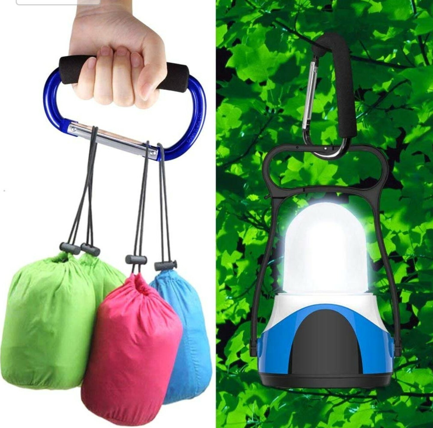 2 Pack Baby Walker Stroller Clip Hook Buggy Carabiner Diaper Hanger Bag