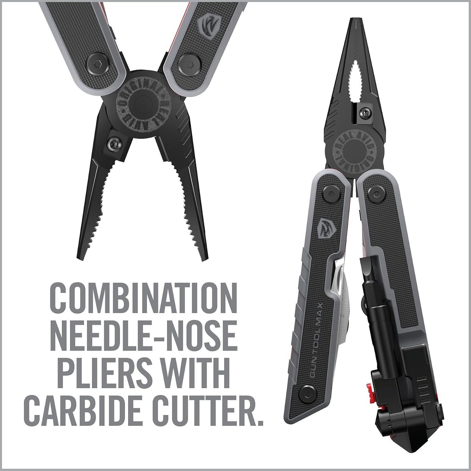 Real Avid Gun Tool Max, 37-in-1 Multitool for Gunsmithing, Includes Pliers, Wire