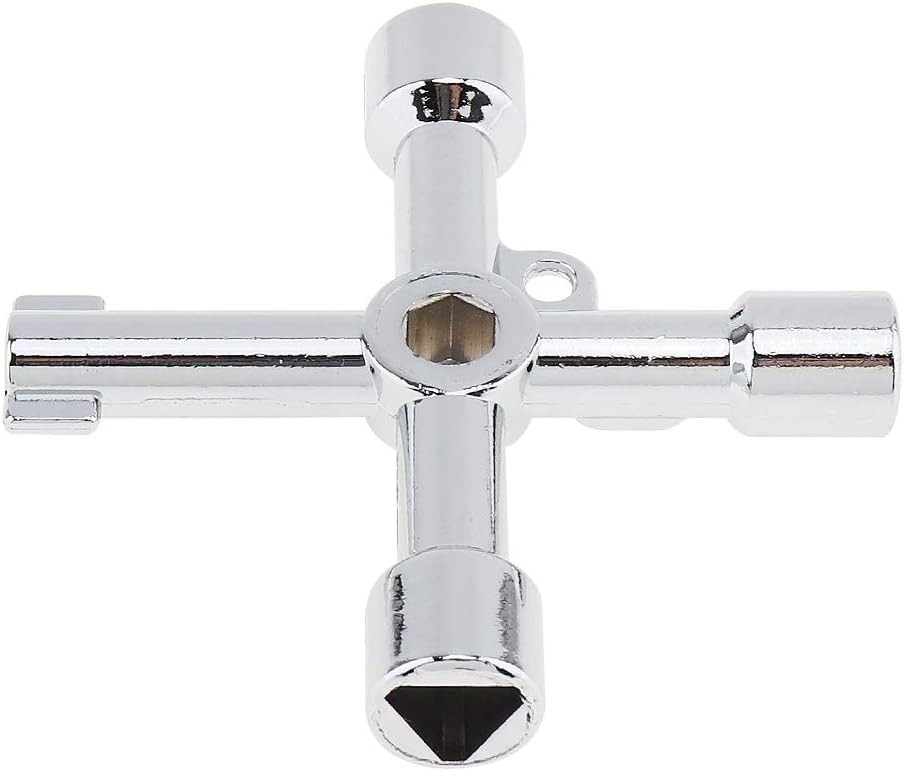 Versatile 4-Way Key Tool for Electric, Gas, and Water Cabinets – 2.83″ Size