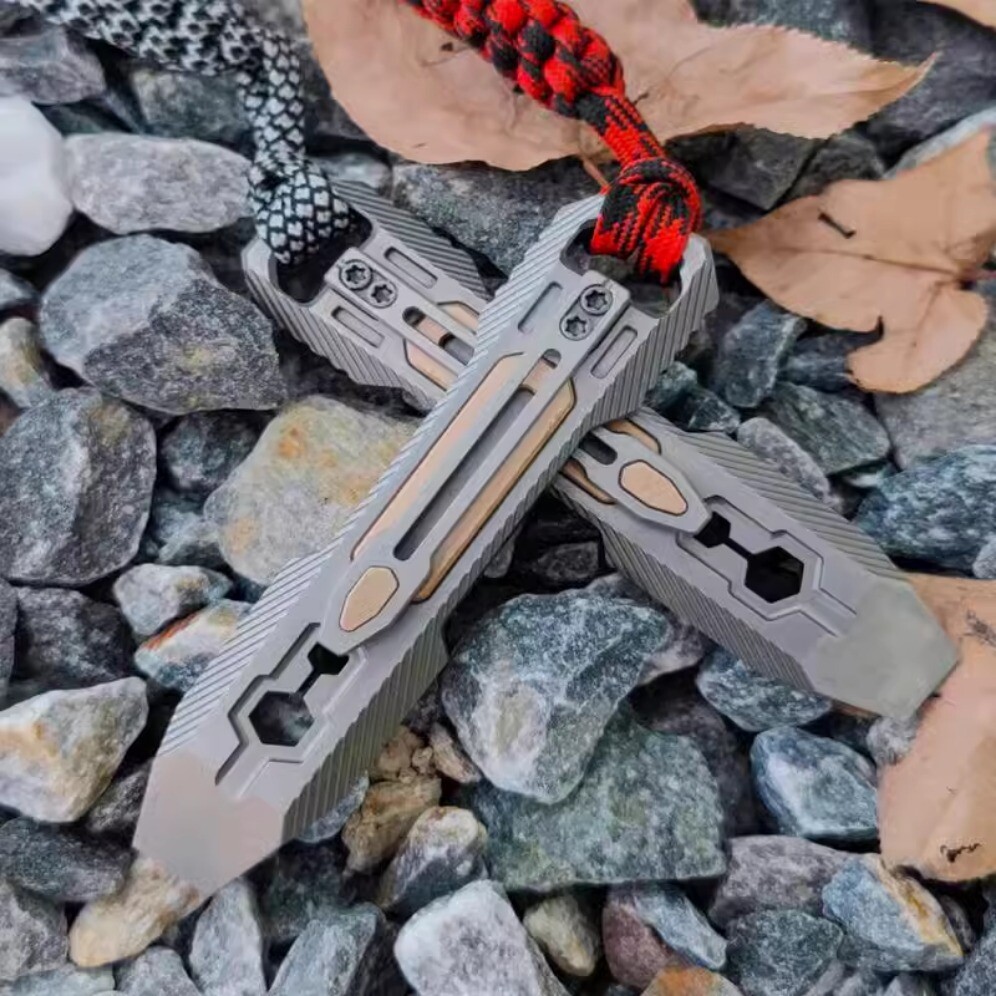 Retro Craftsmanship Titanium alloy pry bar Cycling/Outdoor Tool