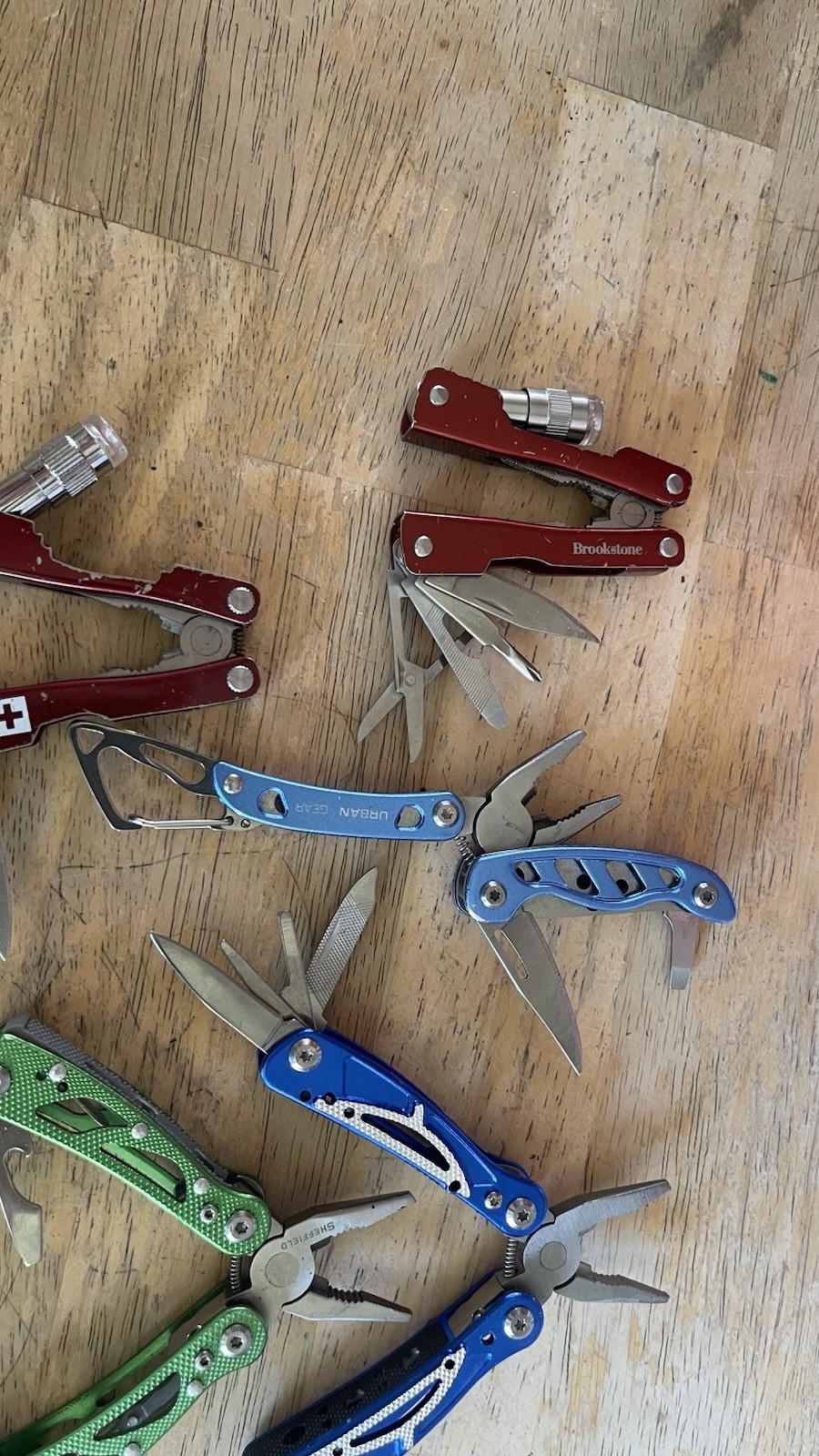 7 Anodized Mutitool Nine Total Tools w/ Aluminum Handles