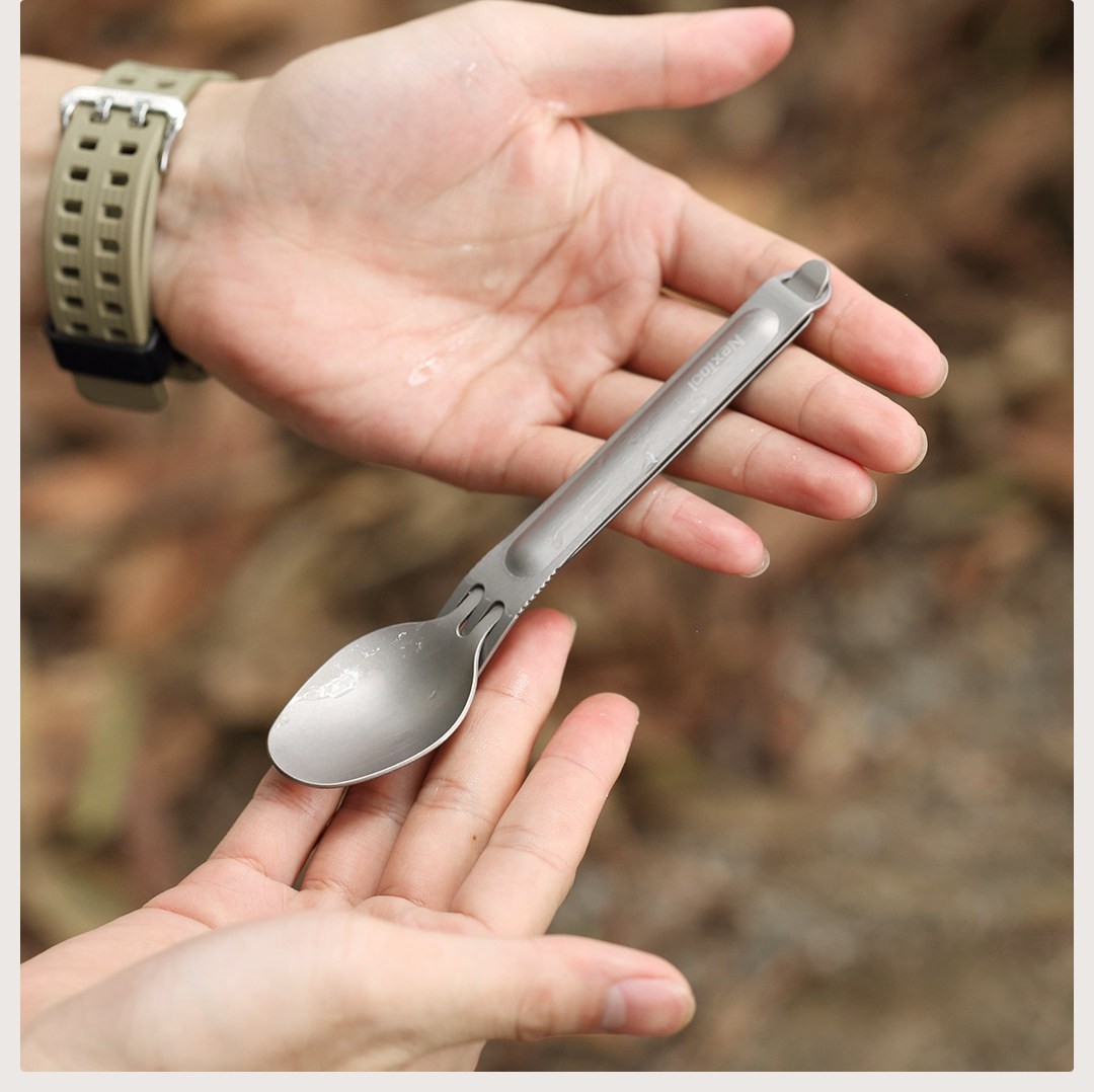 Stainless Steel Camping Spork Set Fork Spoon Outdoor Picnic Travel Utensils