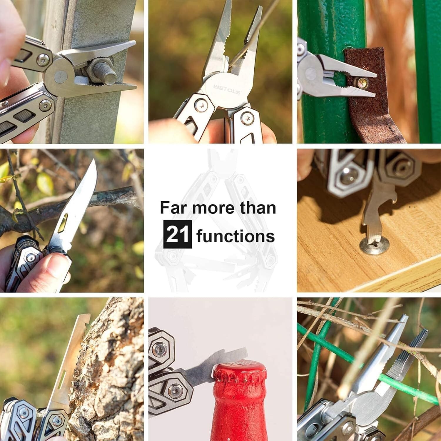 Ergonomic 21-in-1 Multitool with Needle Nose Pliers – Great Gifts for Men/Women