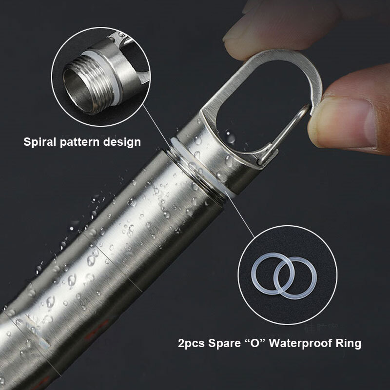 Outdoor Multilayer Waterproof Pill Case Key Chain Capsule Seal Container Box EDC