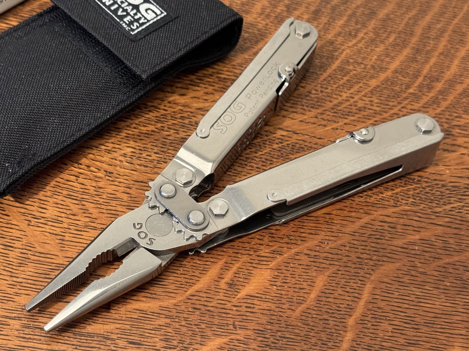 VINTAGE EARLY SOG POWER LOCK S60 UNUSED IN BOX/CASE MULTI TOOL KNIFE LYNNWOOD WA