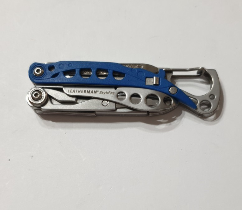 🔥🔥 Leatherman Style PS Rare Retired Used Blue Multi Tool Keychain Collectable