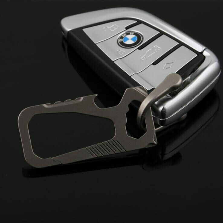 TC4 Titanium Key Chain Carabiner Opener Outdoor Portable Multi EDC Tool