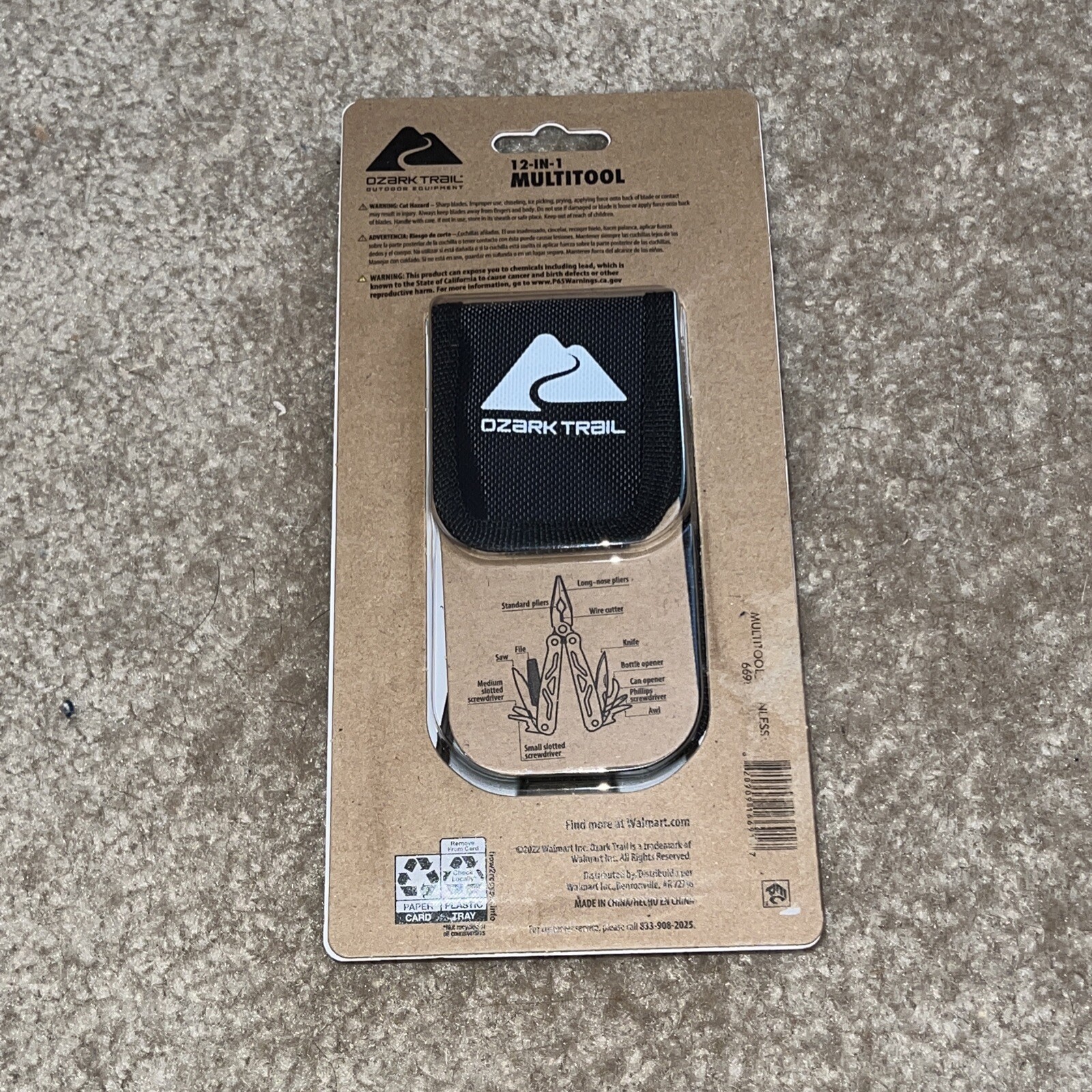 Ozark Trail 12 in 1 Multi-Tool Stainless Holder Outdoor Equipment Multi Tool