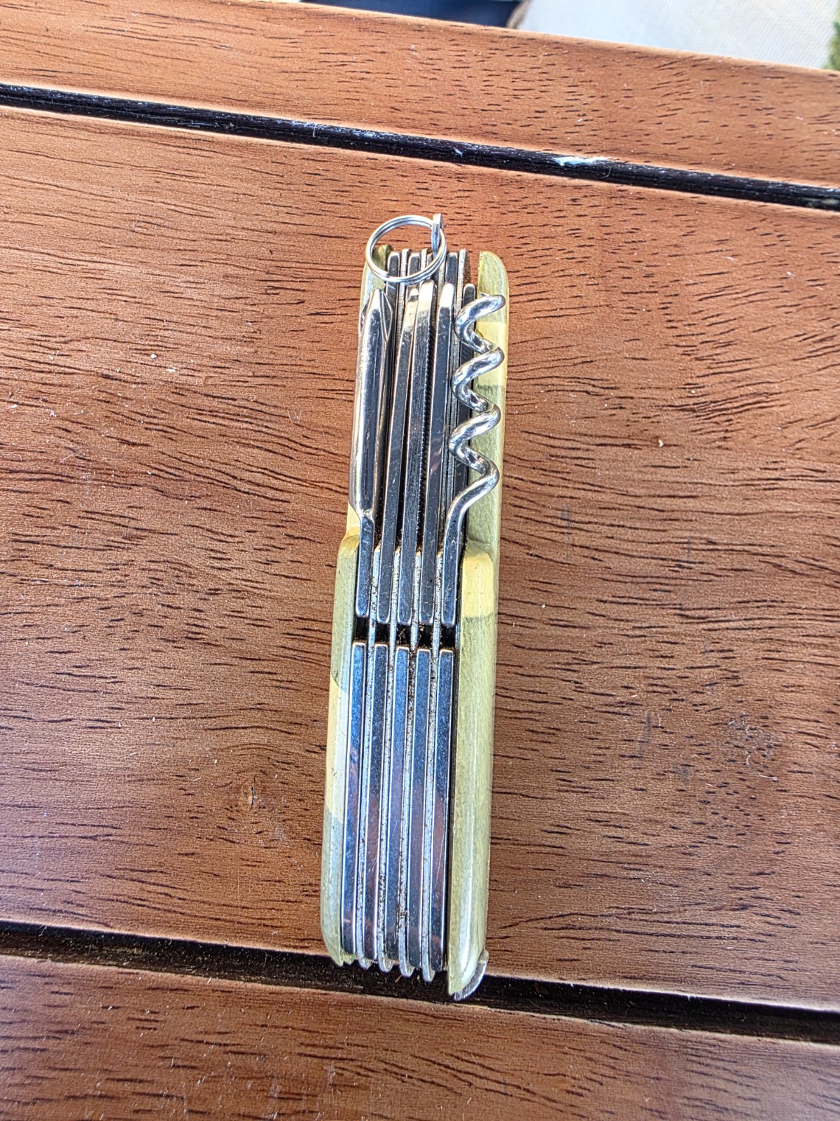 Vintage Fury Multi tool Pocket Knife Camouflage Camo Scissors ,Saw, Cork