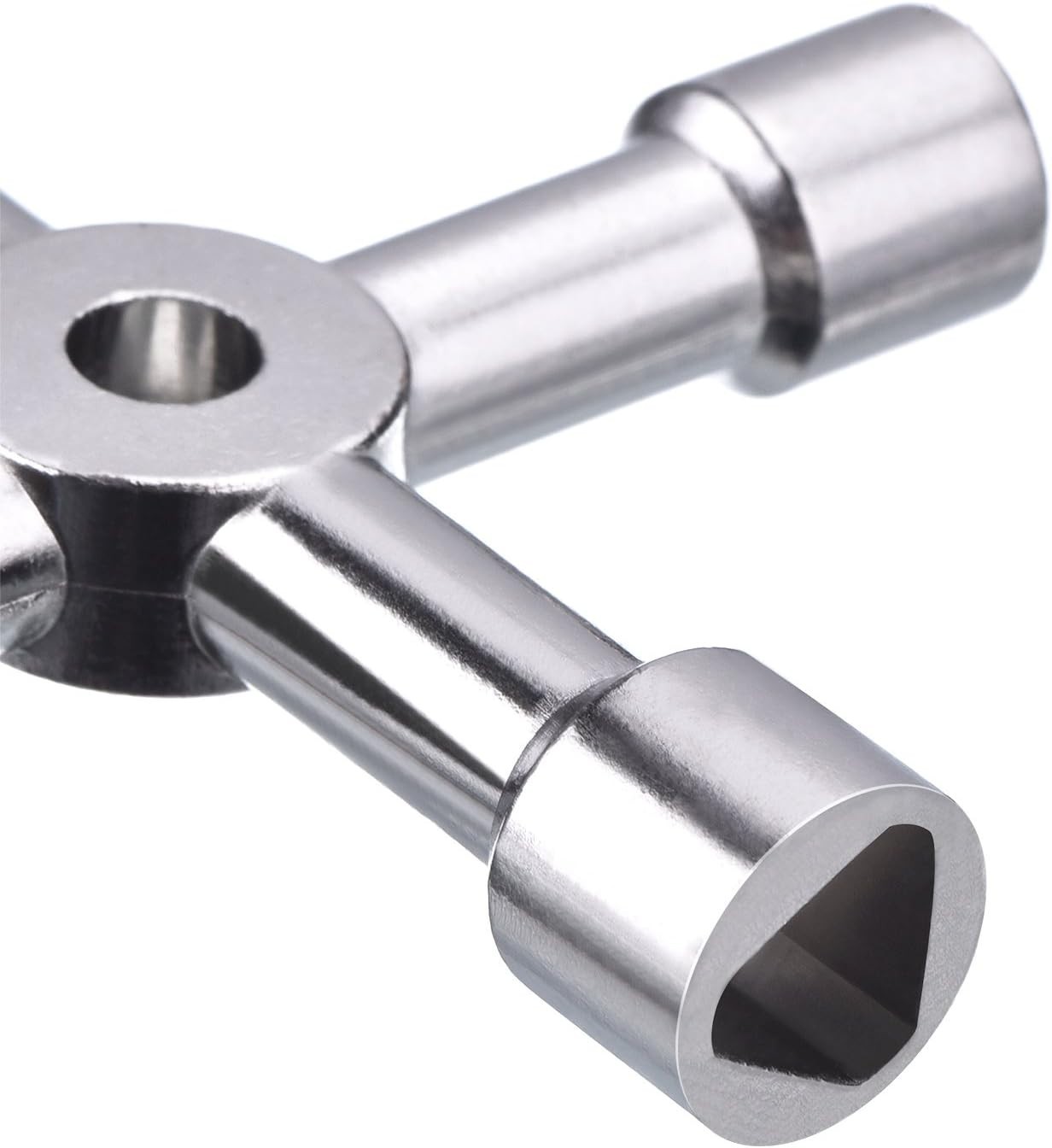 Versatile 4-Way Utility Key – Zinc Alloy Design for Electrical & Plumbing