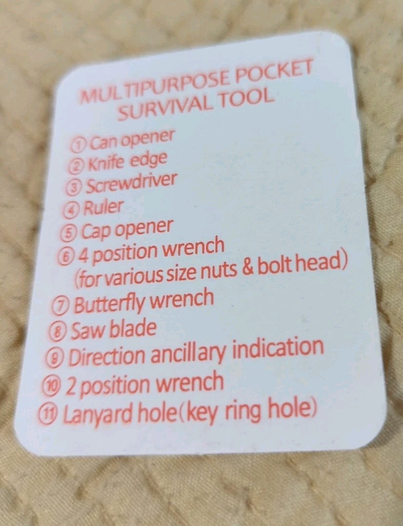 Multitool Wallet Credit Card Emergency Camping Tool Kit Outdoor Hunting FREE S/H