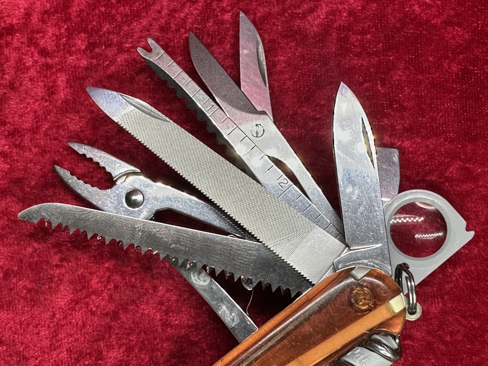 Victorinox SwissChamp Amber Orange Brown Transparent Swiss Army Knife Vintage