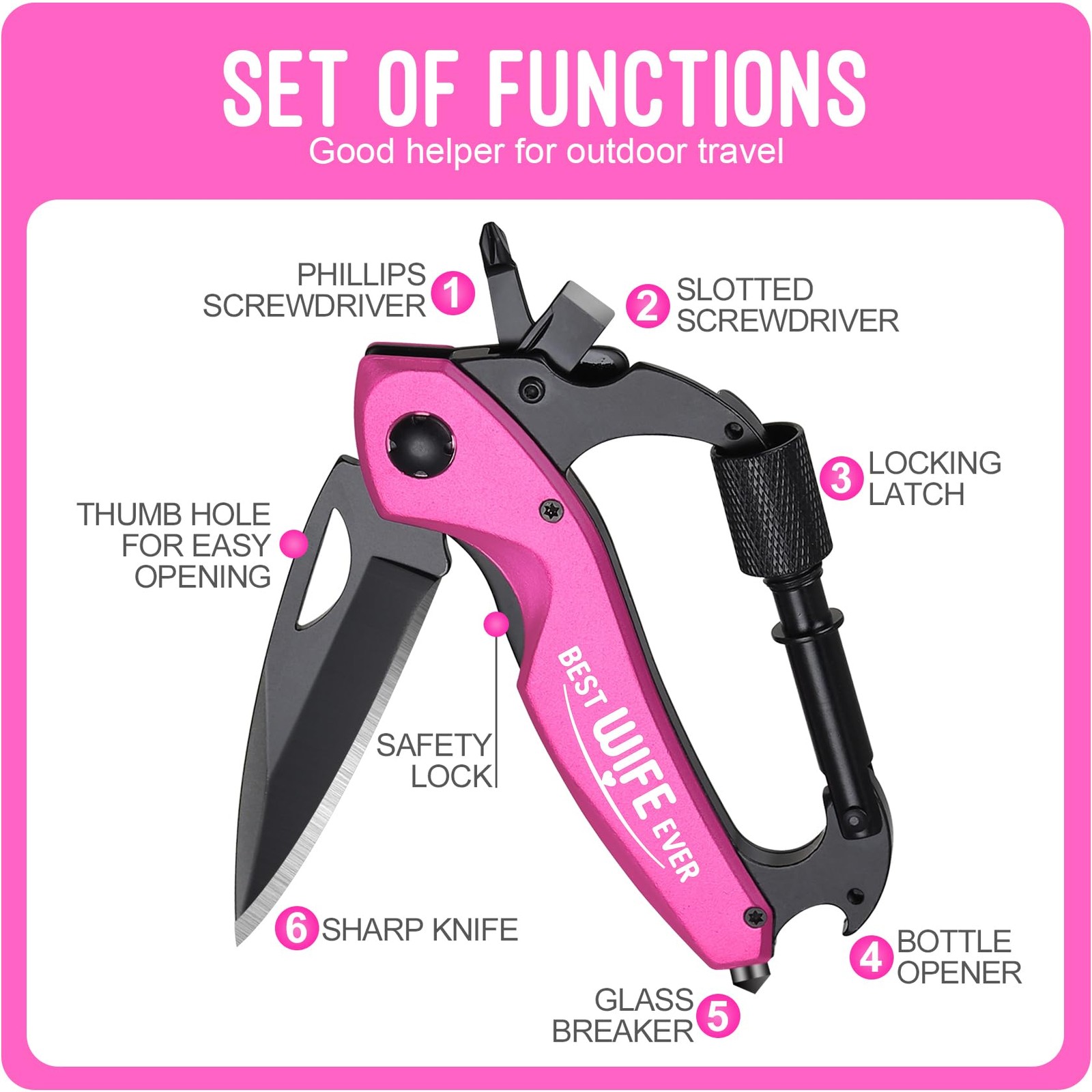 Gifts for Wife, Multitool BEST WIFE EVER, Valentines Day Anniversary Birthday…