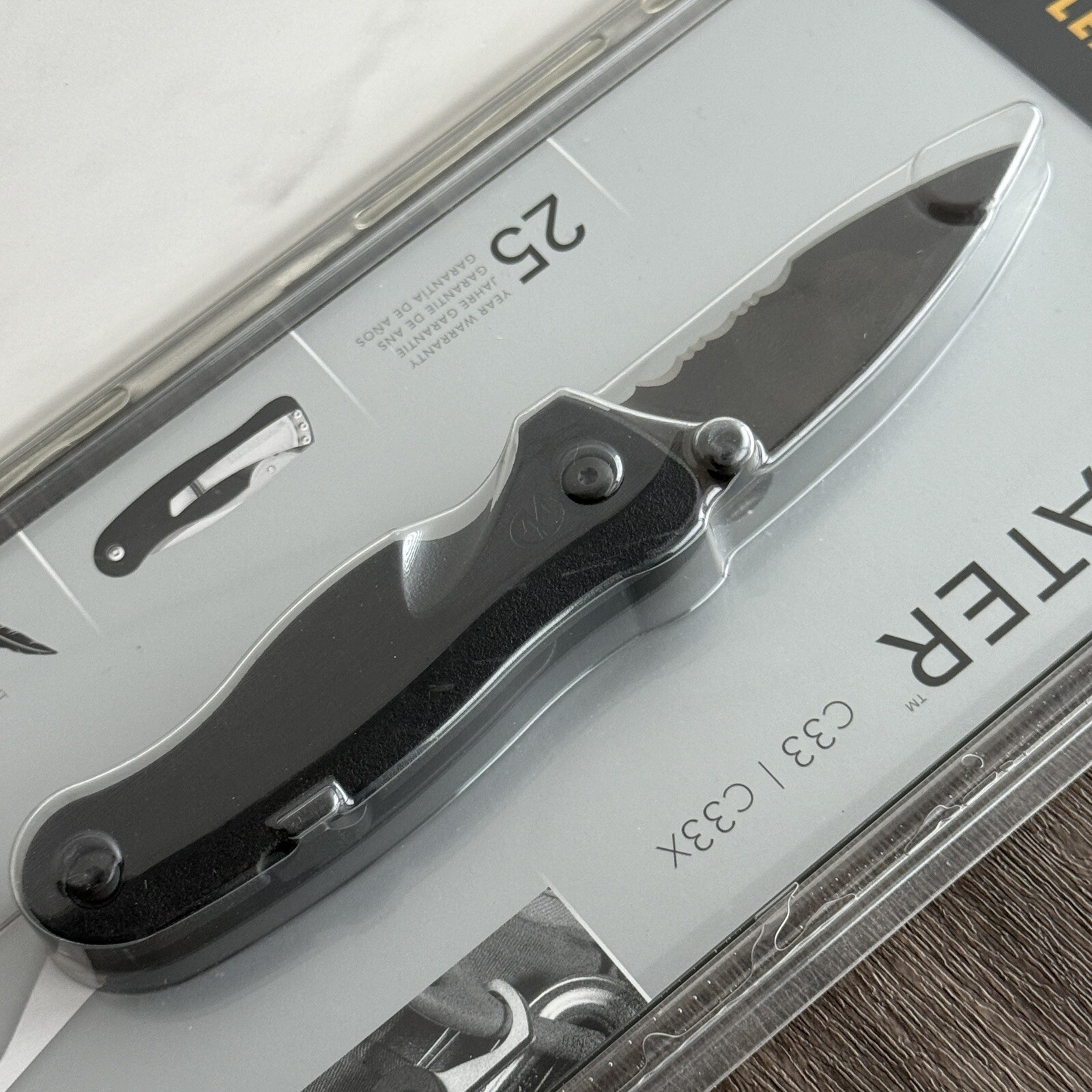 Leatherman C33X Black knife. Discontinued Model In a Sealed Clamshell