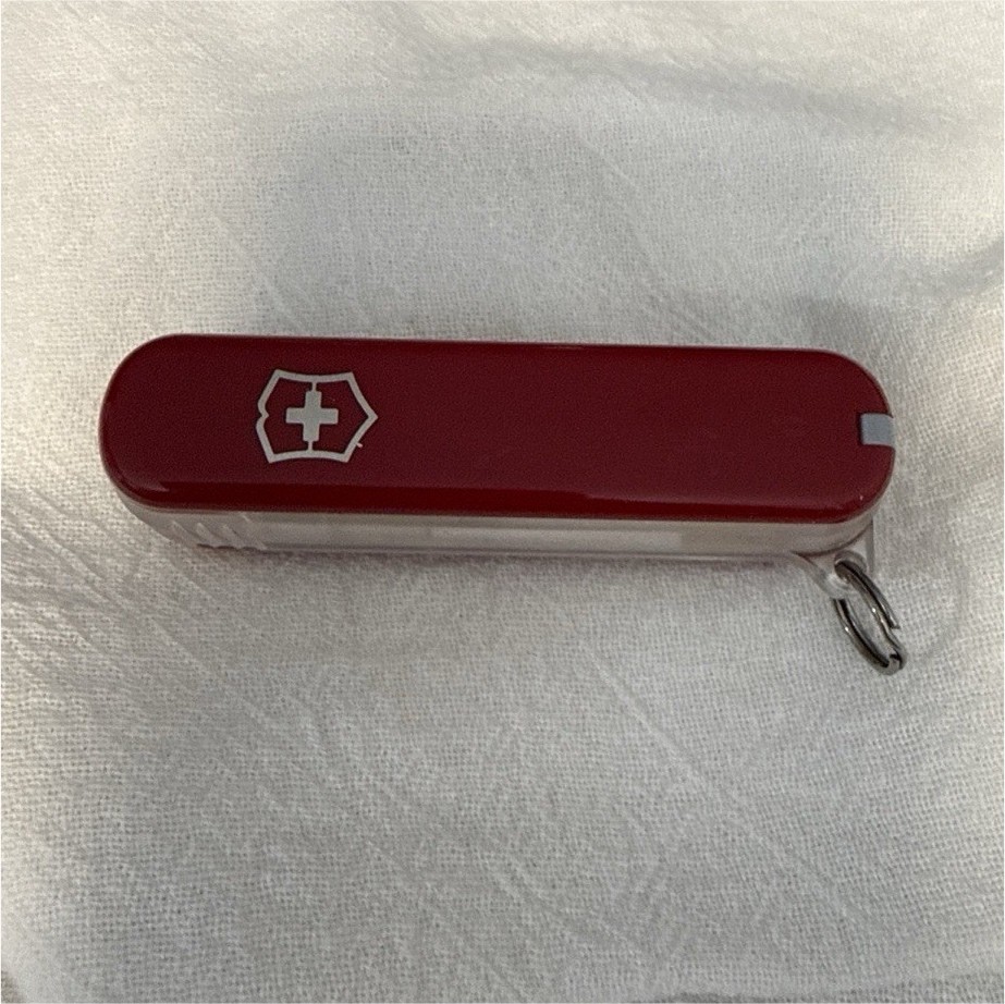 Victorinox Red Multi-Tool Spray Bottle with Key Ring, Plastic/Metal