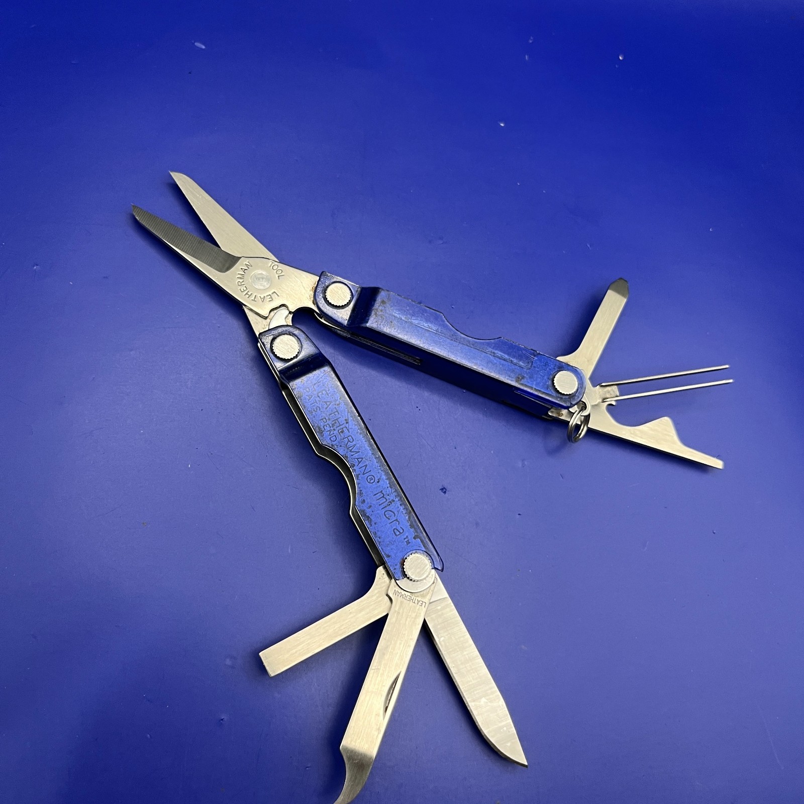 Leatherman Micra Multi-Tool Knife, Scissors- Translucent Blue