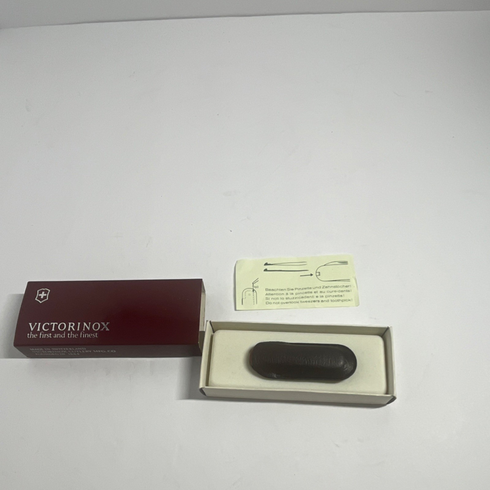 Victorinox Red Multi-Tool Knife Scissors Nail File Stainless Steel Straight Edge