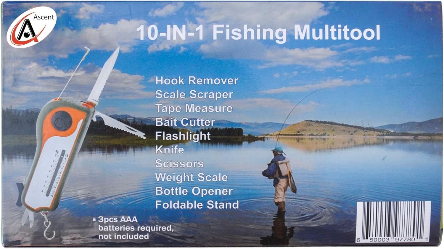 Fisherman Gift Tool Fishing Multitool – Hook Remover, Scale Scraper, Tape Measur
