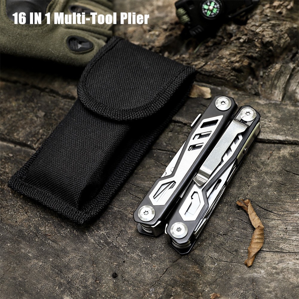 Dispatch 16-in-1 Stainless Steel Multi-Tool Plier, Outdoor Survival Pocket Tool