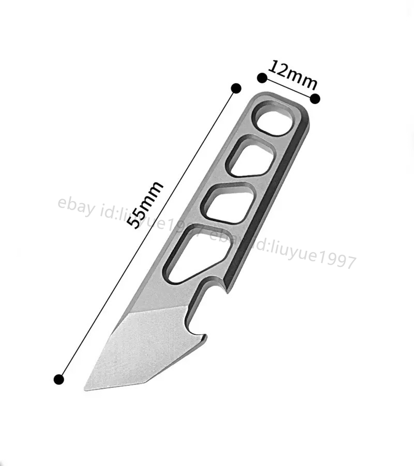 Titanium Pry Bar Pendant Crowbar Bottle Opener Keychain Outdoor EDC Multi Tool