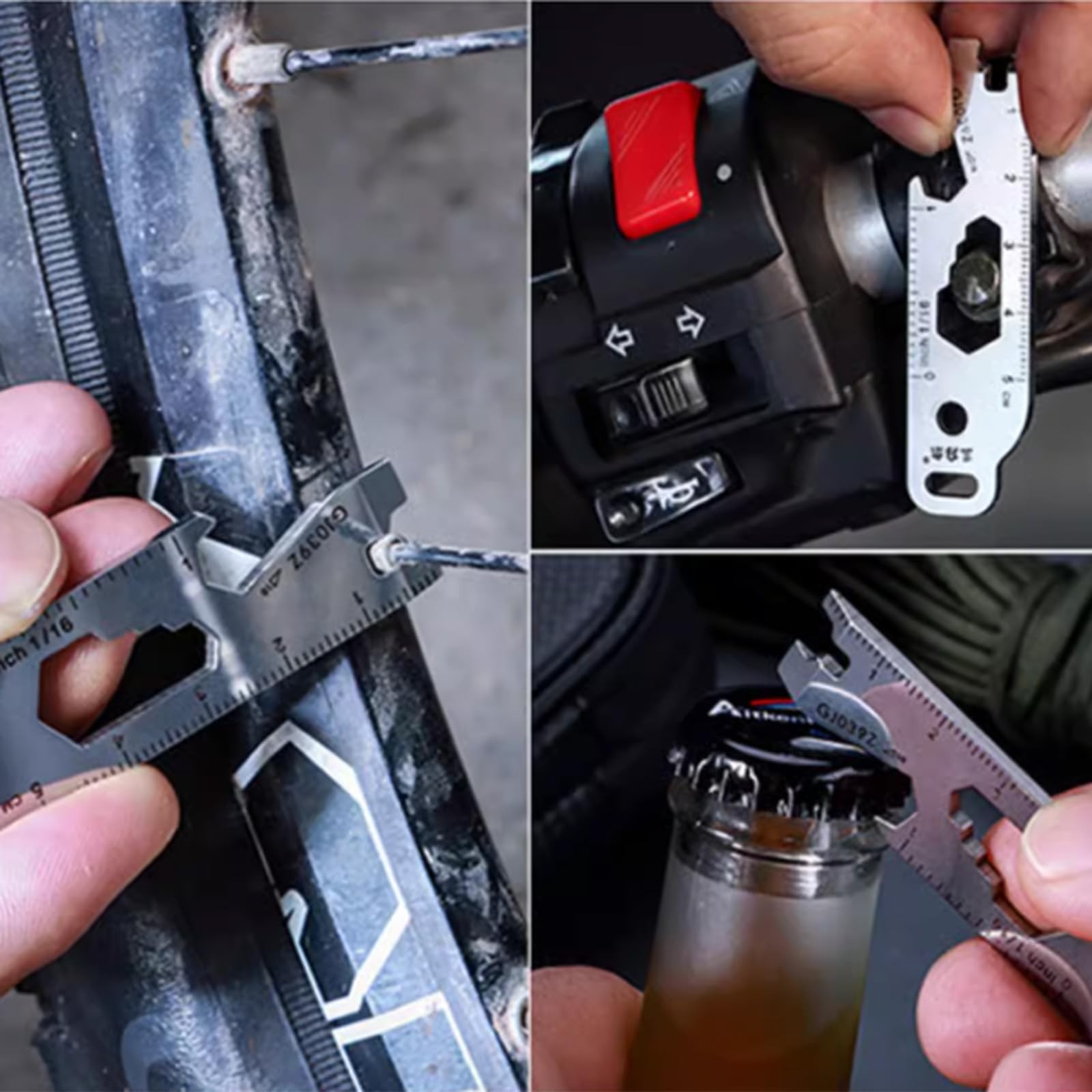 Pry Bar Mini Multi Tool Bottle Opener with Wrench Function Stainless…