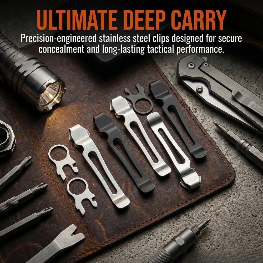 LEATHERMAN, Quick Release Pocket Clip and Lanyard Ring for Charge, Wave & Surge