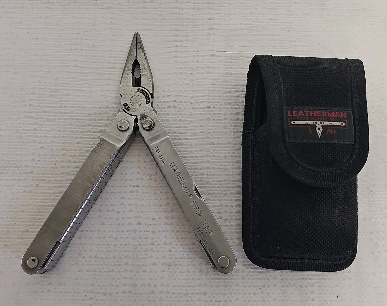 Vintage Leatherman SuperTool Pat Pend USA Stainless Steel Multi-Tool 10 In 1