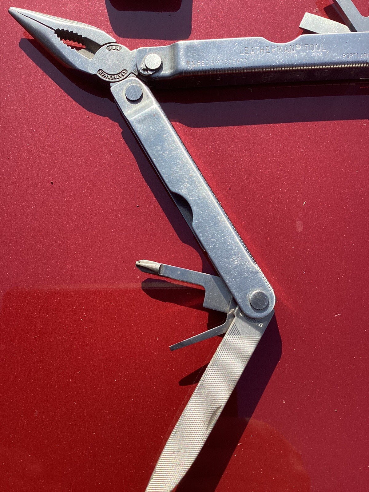 Vintage Original Leatherman TM 1325473 Multi Tool With Leather Sheath