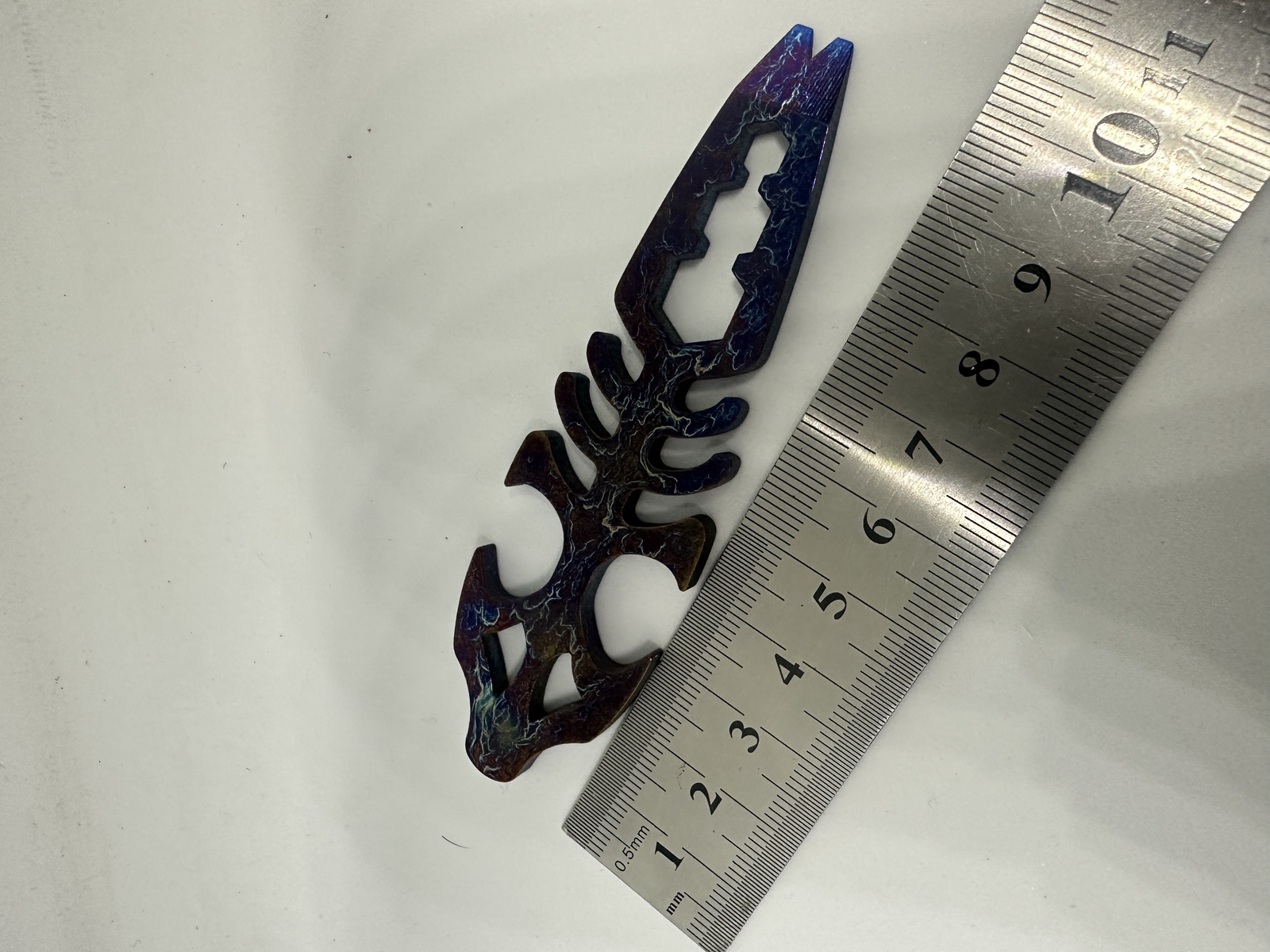 YJGDCN RIHE Design PioneerEDC PRY TOOL TC4 TITANIUMfishbone YJEDC010-Color-DIY