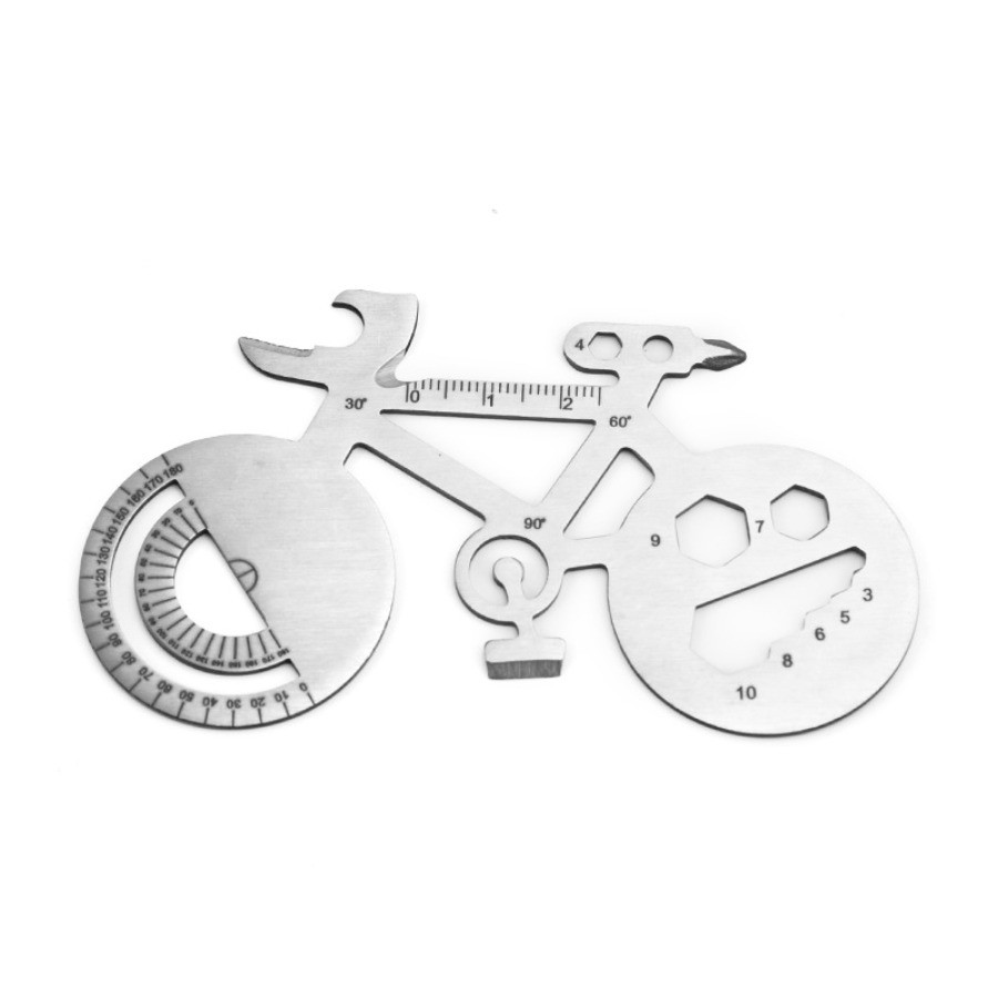 Stainless Steel Bicycle Card Tool Creative Bottle Opener Wrench Outdoor EDC