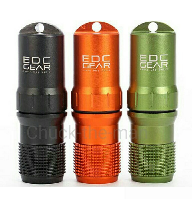 Waterproof CNC Keychain Aluminum EDC Survival Pill/Match Case Box Container Lid