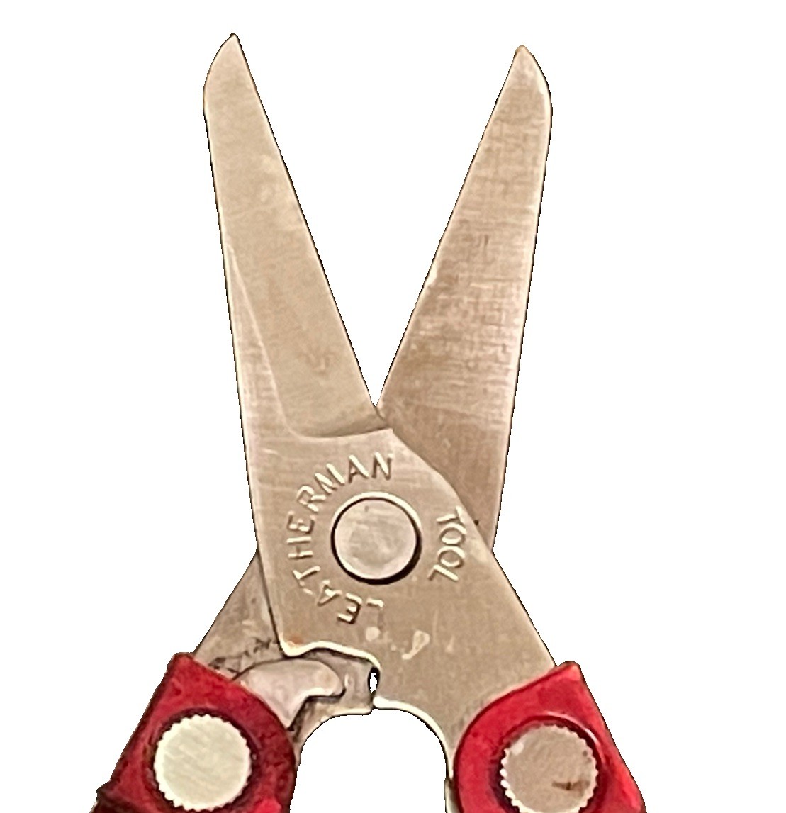 Vintage Leatherman Micra Multi-Tool Red Plastic Shell USA ~Works Great~ #10
