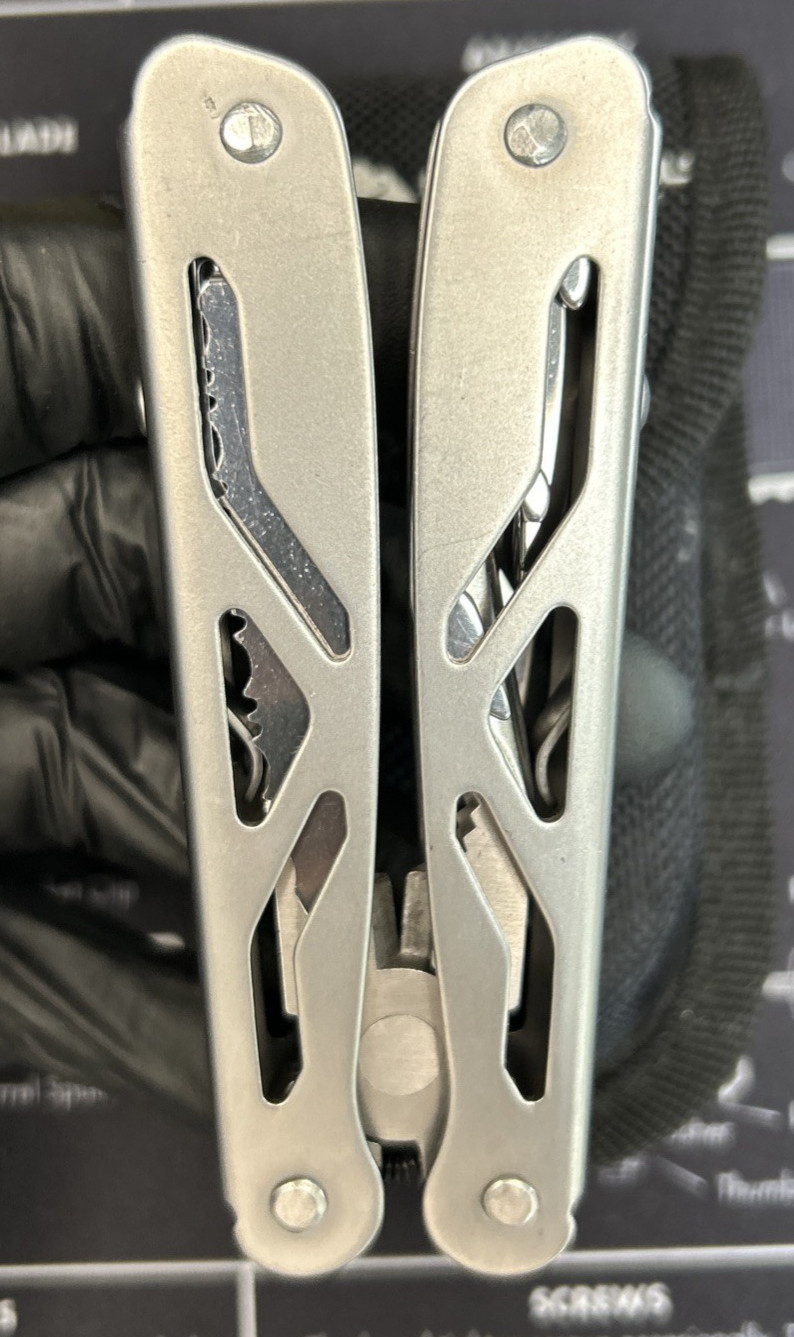 Ozark Trail Multi Tool Pliers Knife Stainless Steel w/ Pouch Camping EDC VGUC